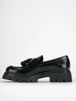 Mocassini tacco 2cm pelle nero