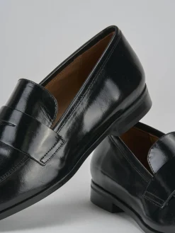 Mocassini tacco 1cm pelle nero