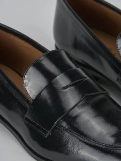 Mocassini tacco 1cm pelle nero