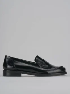 Mocassini tacco 2cm pelle nero