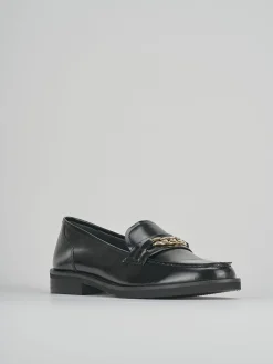 Mocassini tacco 2cm pelle nero