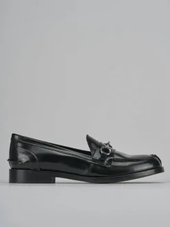 Mocassini tacco 2cm pelle nero