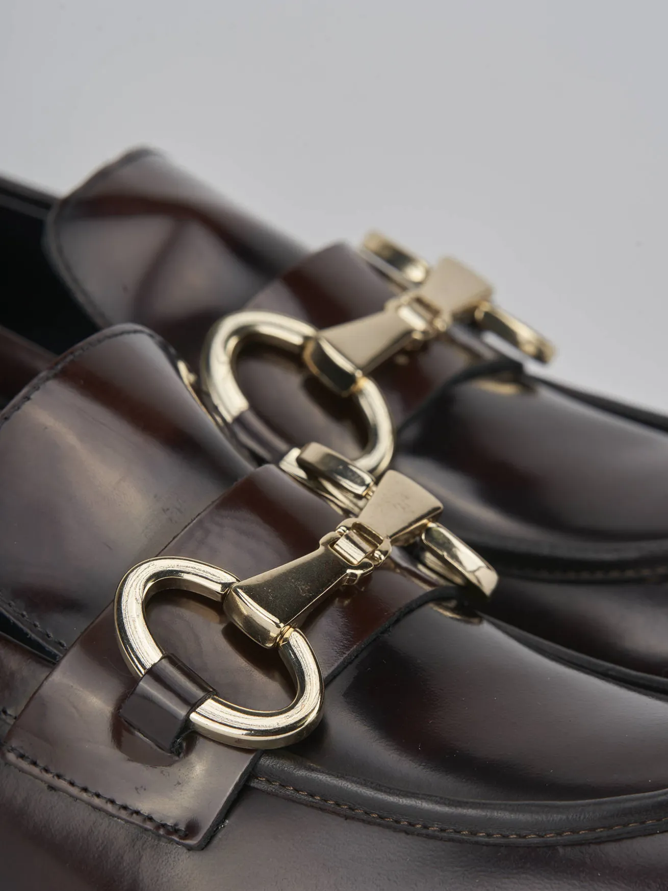 Mocassini tacco 2cm pelle testa