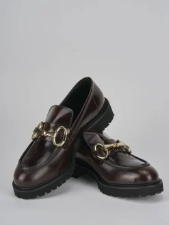 Mocassini tacco 2cm pelle testa