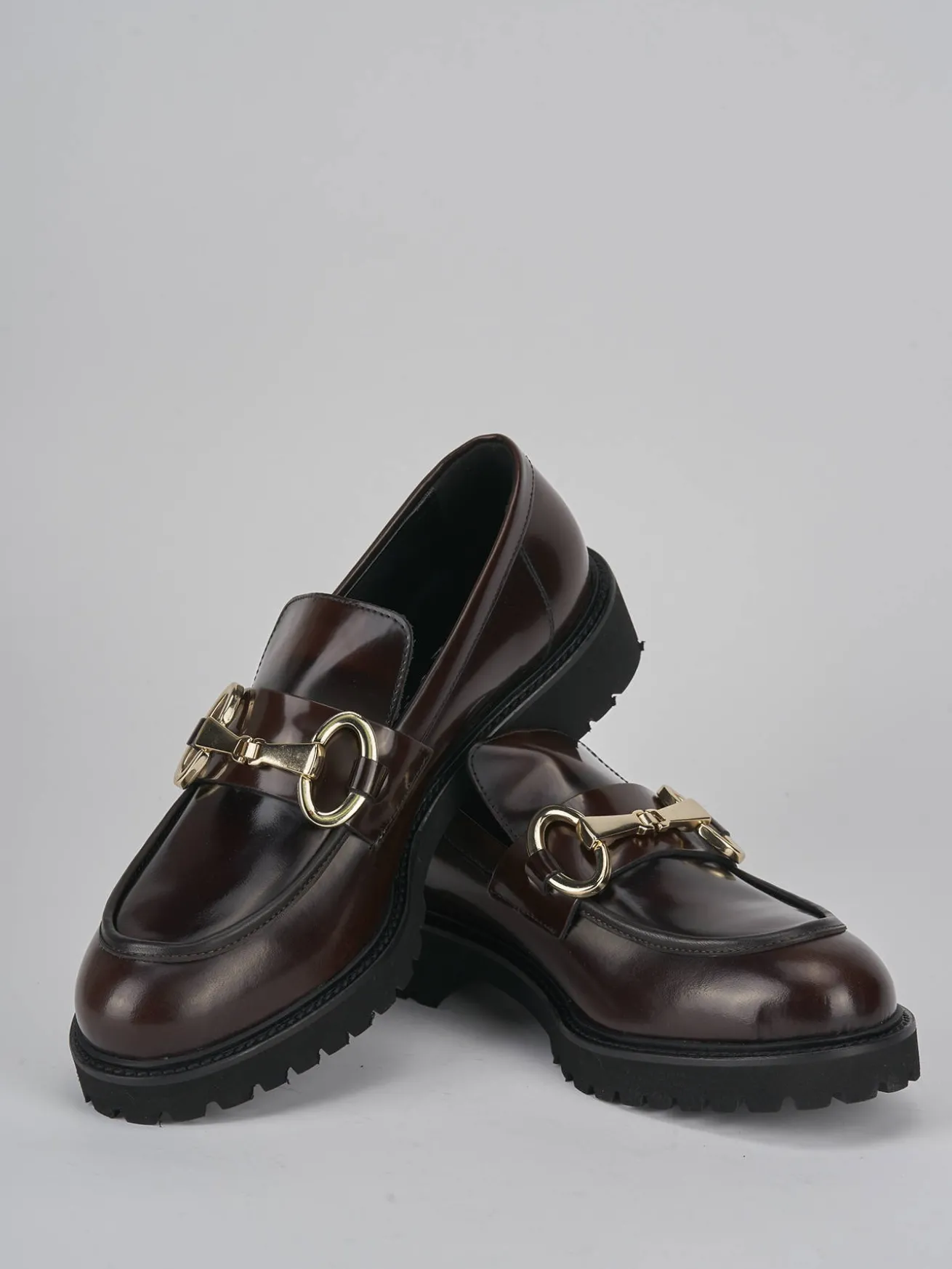 Mocassini tacco 2cm pelle testa