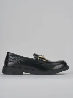 Mocassini tacco 1cm pelle nero