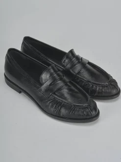 Mocassini tacco 1cm pelle nero