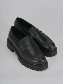 Mocassini tacco 2cm pelle nero