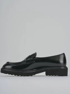 Mocassini tacco 2cm pelle nero