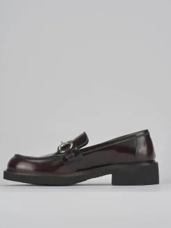 Mocassini tacco 3cm pelle bordo'