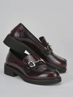 Mocassini tacco 3cm pelle bordo'