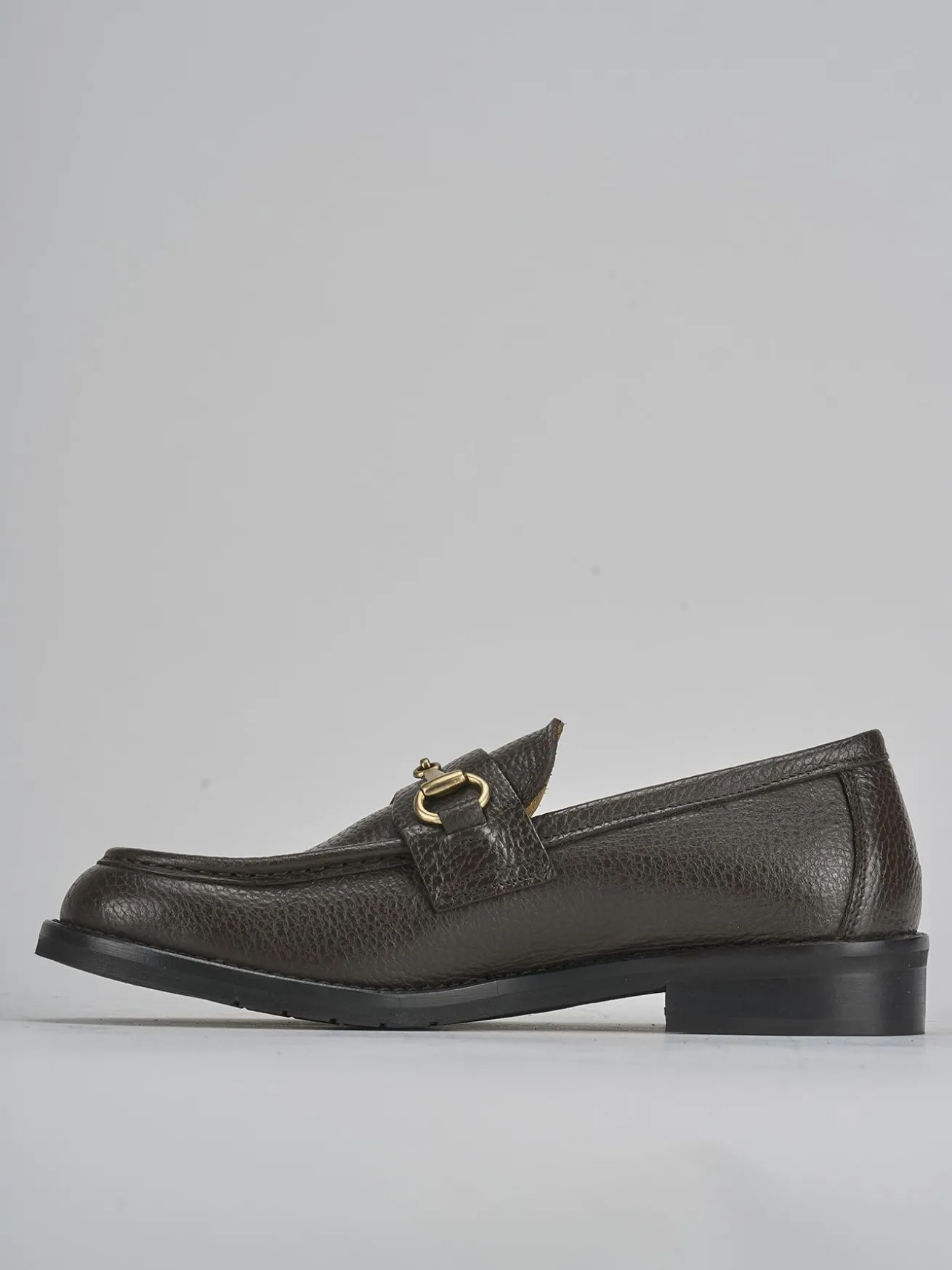 Mocassini tacco 2cm pelle testa