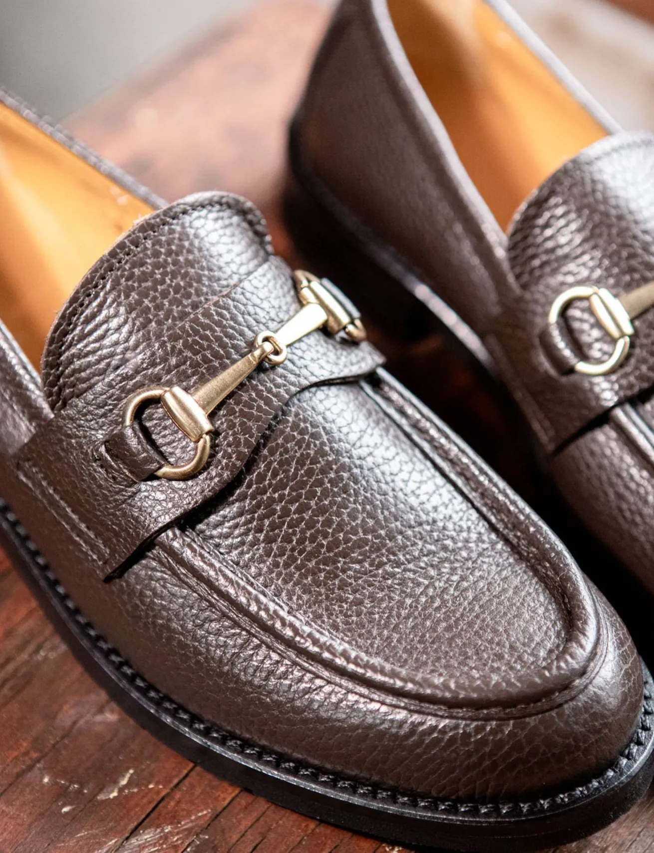 Mocassini tacco 2cm pelle testa