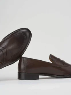 Mocassini tacco 1cm pelle testa