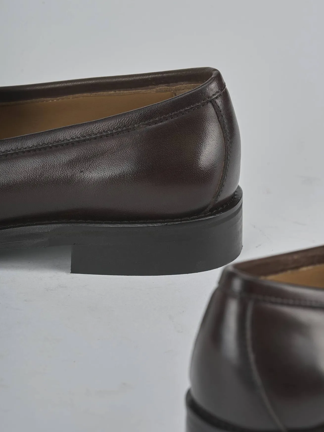 Mocassini tacco 2cm pelle testa