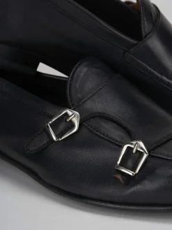 Mocassini tacco 1cm pelle nero