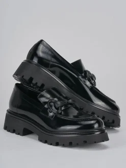 Mocassini tacco 2cm pelle nero