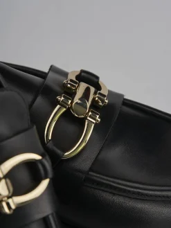 Mocassini tacco 2cm pelle nero