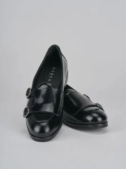 Mocassini tacco 1cm pelle nero