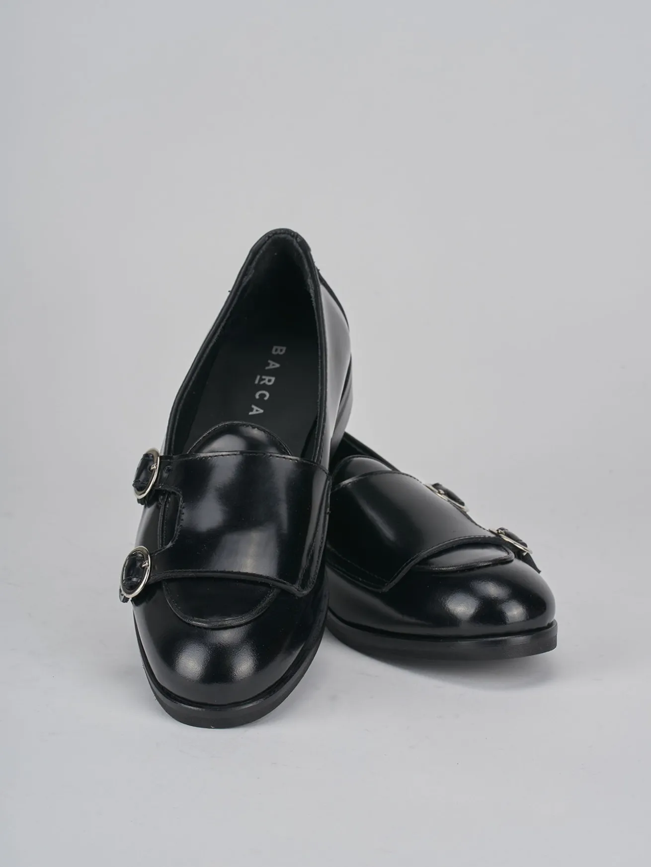 Mocassini tacco 1cm pelle nero