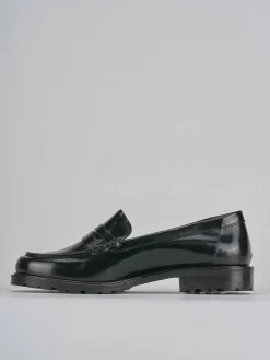 Mocassini tacco 3cm pelle nero