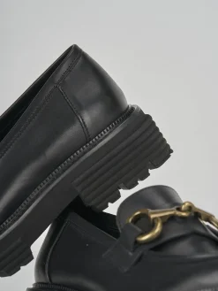 Mocassini tacco 2cm pelle nero