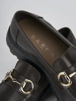 Mocassini tacco 3cm pelle testa