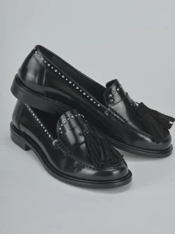 Mocassini tacco 1cm pelle nero