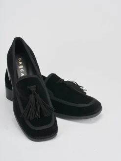 Mocassini tacco 2cm velluto nero