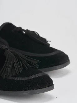 Mocassini tacco 2cm velluto nero