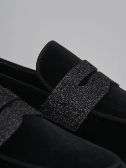 Mocassini tacco 2cm velluto nero