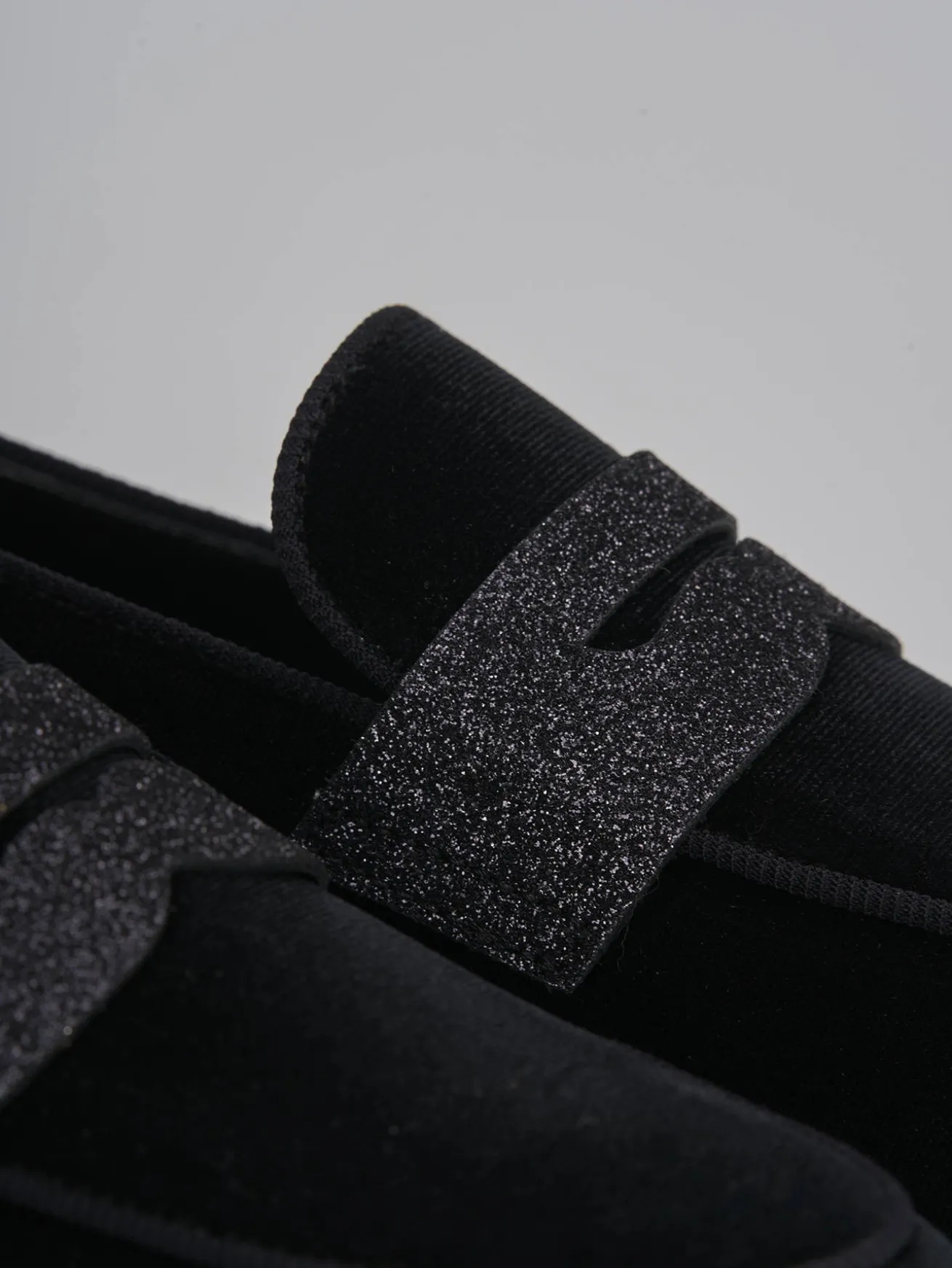 Mocassini tacco 2cm velluto nero