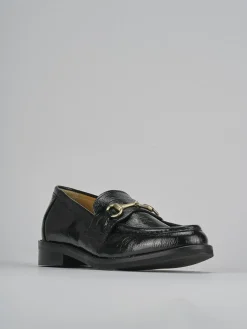 Mocassini tacco 2cm vernice nero