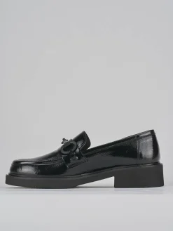 Mocassini tacco 3cm vernice nero