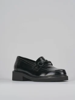 Mocassini tacco 3cm vernice nero