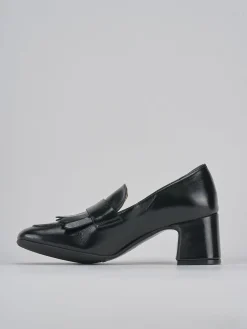 Mocassini tacco 5cm vernice nero