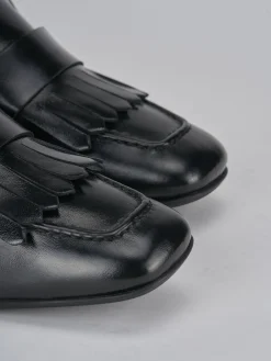 Mocassini tacco 5cm vernice nero