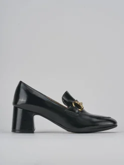 Mocassini tacco 5cm vernice nero