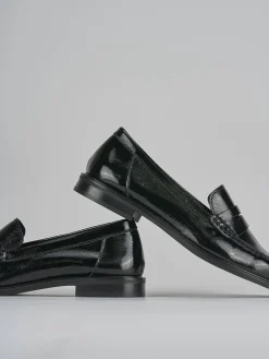 Mocassini tacco 1cm vernice nero