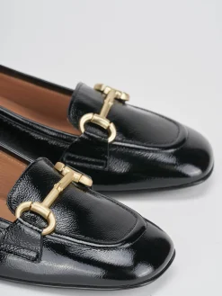 Mocassini tacco 3cm vernice nero