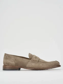 Mocassino beige camoscio