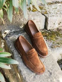 Mocassino marrone camoscio