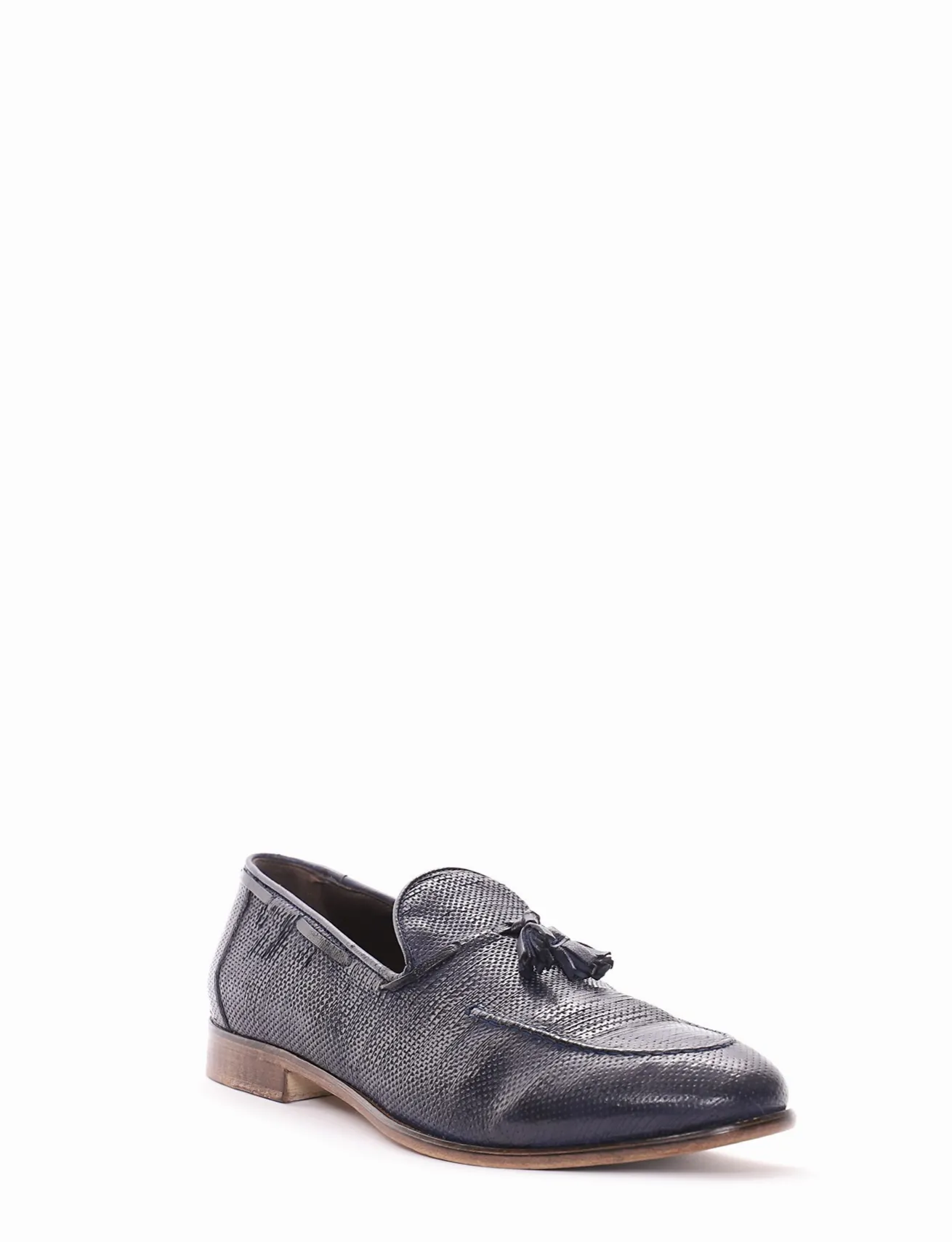 mocassino tacco 2 cm blu