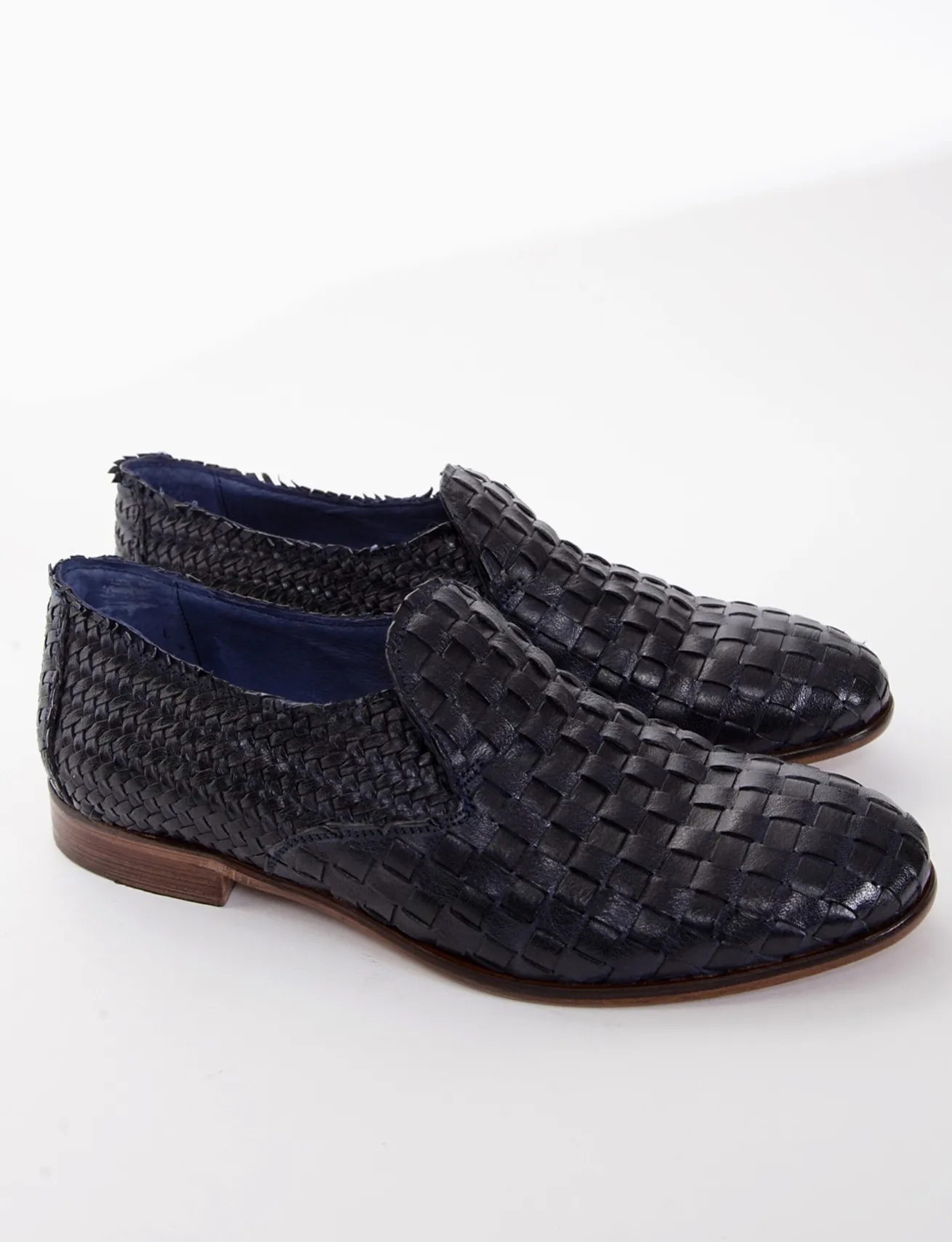 mocassino tacco 2 cm blu
