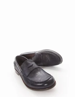 mocassino tacco 2 cm blu