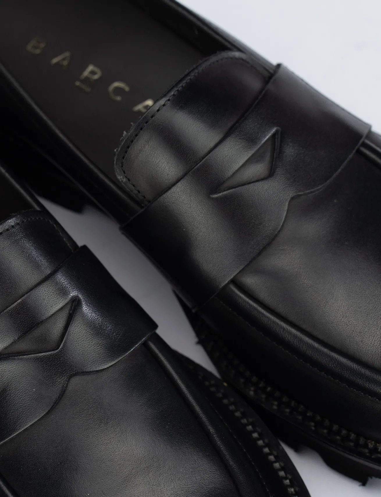 Mocassino tacco 2 cm nero pelle