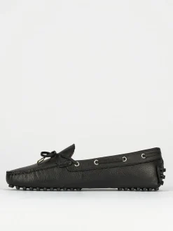 Mocassino tacco 1 cm nero pelle