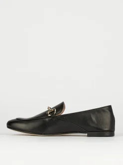 Mocassino tacco 1 cm nero pelle