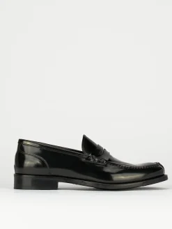 Mocassino tacco 2 cm nero pelle