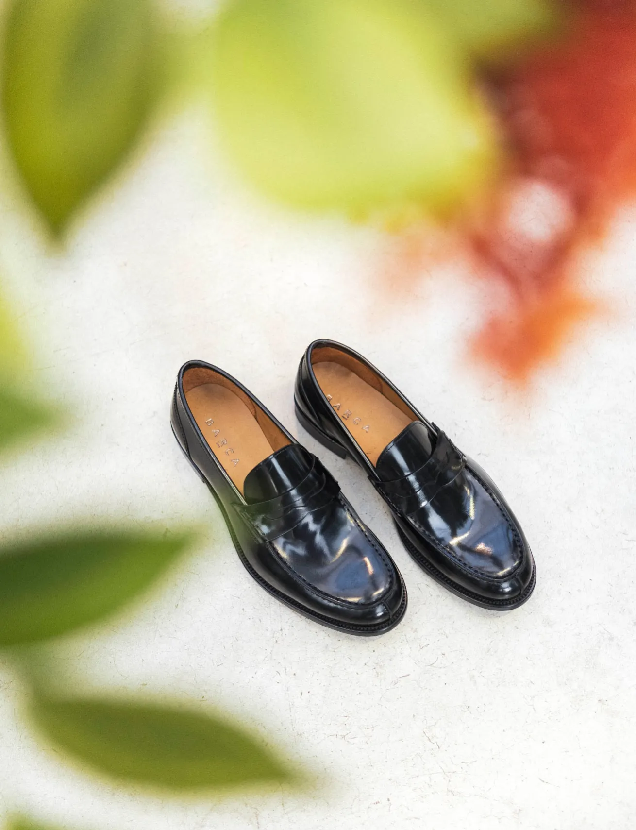 Mocassino tacco 2 cm nero pelle